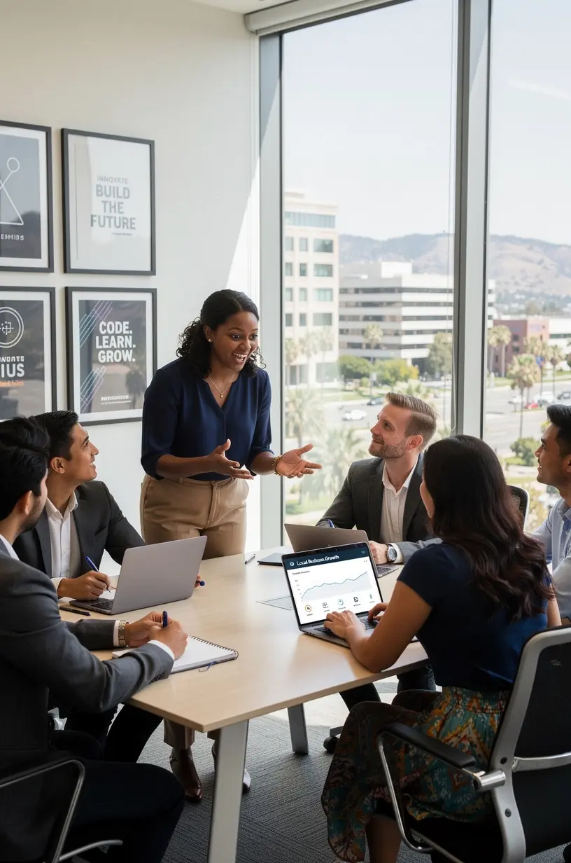 An educational workshop where teachers learn new software applications to enhance student engagement.